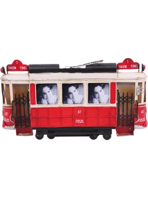 Aydogan's Dekoratif Metal Çerçeve Tramvay Temalı Vintage Hediyelik