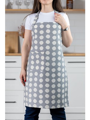 Favora Elegan Chef Ayar Askılı Mutfak Önlüğü - Gri