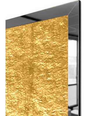 Zevahir Mobilya Dekorasyon Gümüş Aynalı Pleksi Çerçeveli Üçlü Soyut Desen Şekiller Üçlü Mdf Tablo Seti