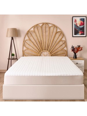 Matmel Soft Kapitoneli Sıvı Geçirmez Fitted Çift Kişilik Alez - Beyaz - 160X200 cm