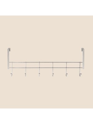 Matmel Living 6'lı Kapı Arkası Askı - Gri - 18X49 cm