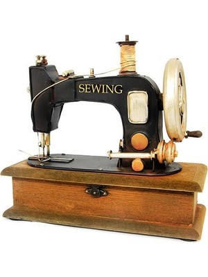 Aydogan's Dekoratif Metal Dikiş Makinesi Kutulu Biblo Hediyelik