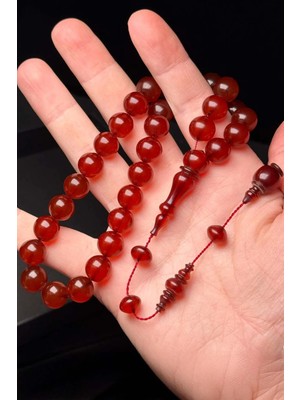 Tesbihkenti Ali Eriş Seri Küre Sevenlere Kadife Hissi Kullanım Sıkma Kehribar Tesbih