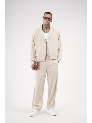 Oversize Kalıp Kumaş Blazer Alt Üst Takım