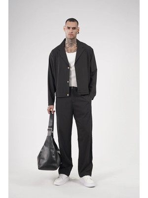 Oversize Kalıp Kumaş Blazer Alt Üst Takım