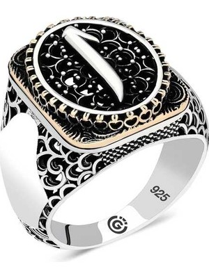 DMR Elegance Gümüş Elif Oval Erkek Yüzük