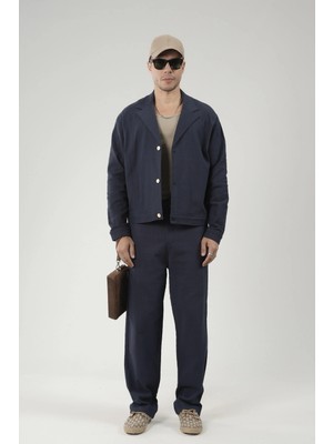 Oversize Kalıp Blazer Keten Alt Üst Takım