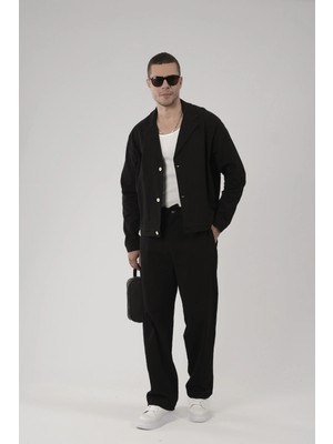 Oversize Kalıp Blazer Keten Alt Üst Takım