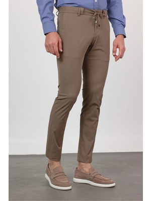 İmza Koyu Vizon Yan Cep Slim Fit Jogger Pantolon 1003260166