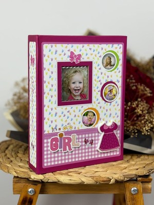Dora Shopping Rabsev 10X15CM 200 Kapasiteli Lüks Çerçeveli Bebek Albümü RS462003-P