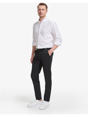 Pierre Cardin Erkek Siyah Slim Fit Kanvas Pantolon 50321979-VR046
