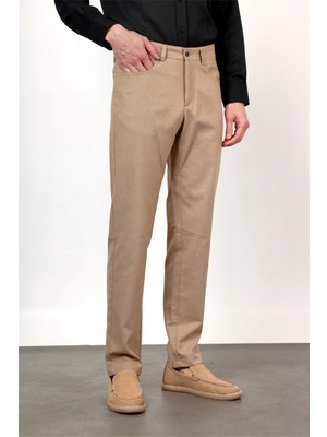 İmza Koyu Bej 5 Cep Slim Fit Pamuklu Pantolon 1003260170