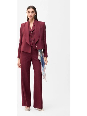 Love My Body Cepli Bol Paça Cotton Pantolon Bordo 153L9470002