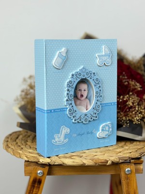 Dora Shopping Rabsev 10X15CM 200 Kapasiteli Lüks Çerçeveli Bebek Albümü RSPP46200-M