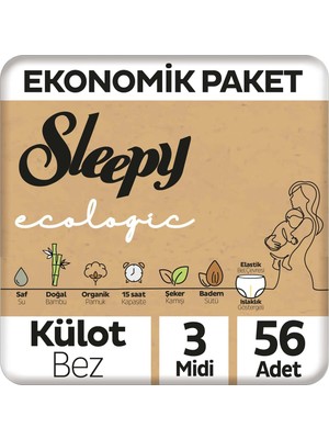 Dora Shopping Ecologic Ekonomik Külot Bez 3 Numara 56 Adet