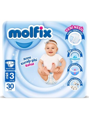 Dora Shopping 3 Beden Bebek Bezi (1 x 30 Adet)