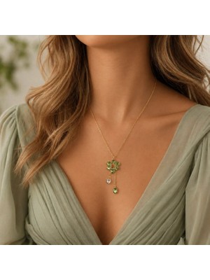 Merve Takı Çelik 14K Flower Kolye