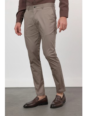 İmza Vizon Yan Cep Slim Fit Pamuklu Chino Pantolon 1003260168