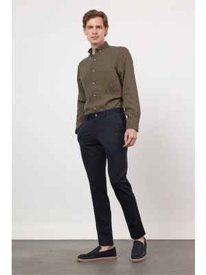İmza Lacivert Yan Cep Örme Slim Fit Esnek Jogger Pantolon 1003260173