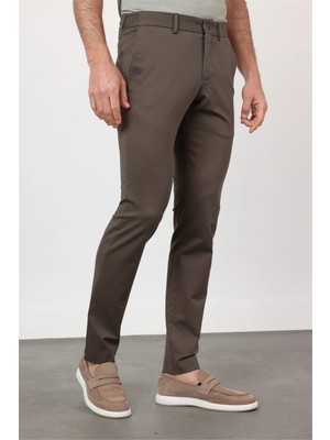 İmza Haki Yan Cep Kendinden Desenli Örme Jogger Slim Fit Esnek Pantolon 1003260174