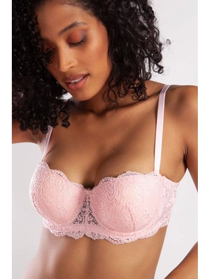 Bemy Store G.colors Push Up Strapless Bra, Açık Pembe Konforlu ve Şık Sütyen