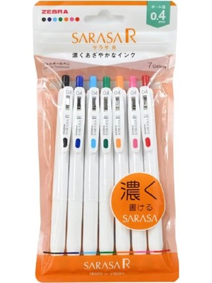 Zebra Gel Ballpoint Pen Sarasa R 0.4mm 7 Colors Set