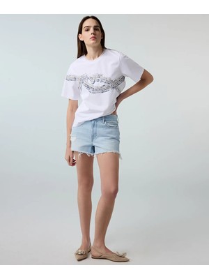 İpekyol Eskitme Efektli Denim Şort IS1260013080629