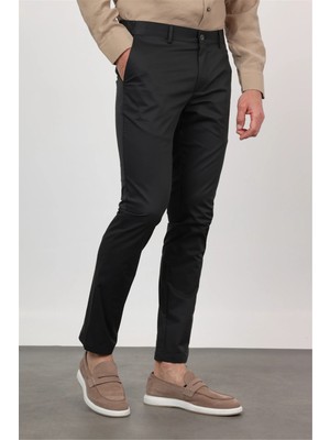 İmza Siyah Yan Cep Slim Fit Pamuklu Chino Pantolon 1003260168