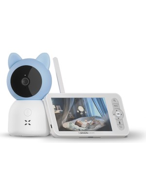Xenon Smart Bebek Kamerası 3mp 5" LCD Monitör - Mobil Kontrol - Ninni - Hareket Algılama, Gece Görüş MAVI-X7202 - Mavi