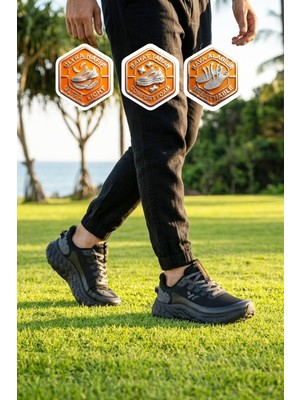 Walkway Siyah Fileli Hafif Esnek Hafızalı Taban Unisex Spor Ayakkabı Flystep G