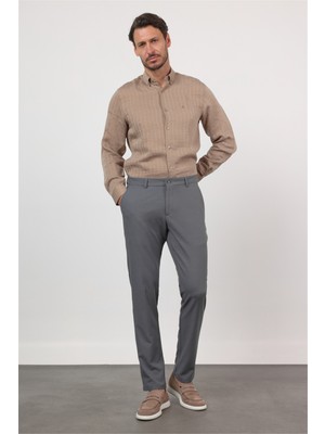 İmza Füme Yan Cep Comfort Fit Esnek Chino Pantolon 1003260171