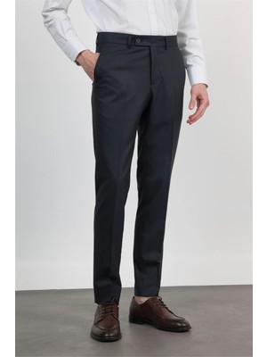 İmza Lacivert Yan Cep Basic Slim Fit Esnek Pantolon 1003260013