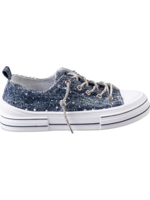 Guja 26Y281 Kadın 36/40 Premium Taşlı Denim Sneaker Ayakkabı