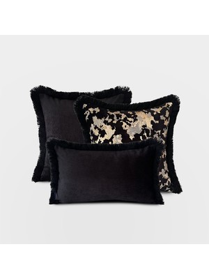 Lidoma Home "velvet & Gold" Kadife Dokulu Kırlent Kılıfı Seti