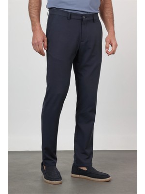 İmza Koyu Lacivert Yan Cep Comfort Fit Esnek Chino Pantolon 1003260171