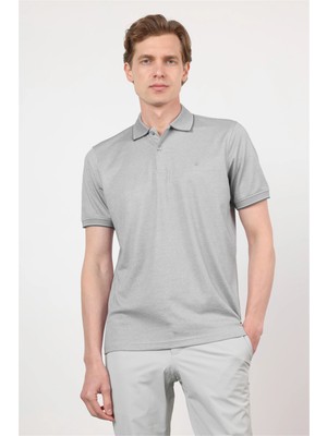 İmza Lila Polo Yaka Kısa Kol Cepsiz Comfort Fit Pamuklu Tişört 1011260153