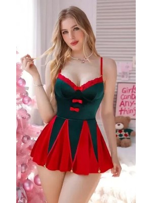 Esranın Dünyası Konsept Tasarım Kadın Kostüm Elbise Peluş Detaylı Büstiyer Kesim RSBER34-ESRDNS