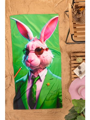 Mossyna | Plaj Havlusu | 75*150 cm | Bambu ve Pamuklu | Baskılı | Yıkanabilir | Antialerjik