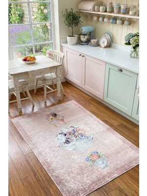 Dekomod Dijital Baskı Dört Mevsim Kaymaz Taban Yıkanabilir Kesme Koridor Mutfak Oda Yolluk Halı