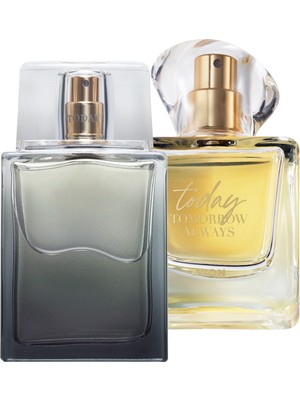 Avon Tta Today 75 ml Erkek Edt ve 50 ml Kadın Edp Parfüm Seti Şık Tasarım Hediyelik