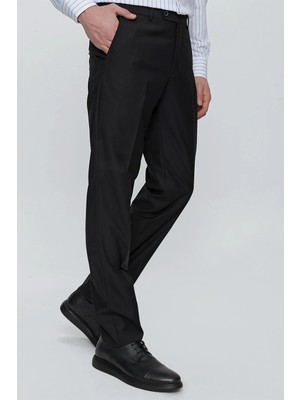 İmza Siyah Yan Cep Basic Slim Fit Esnek Pantolon 1003260005