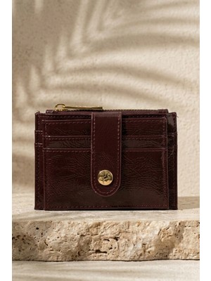 inStyle Ince Kadın Kartlık Cüzdan Bordo