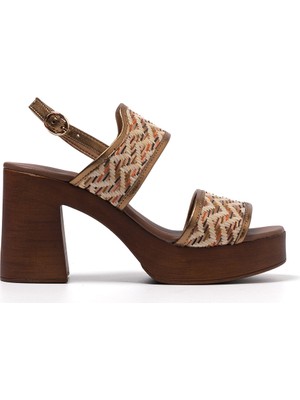 Kadın Sandalet 56250-E6  Repo Bronzo Multi