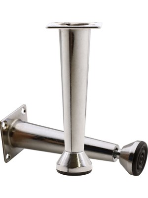 Dora Shopping Sehpa Puf Zigon Metal Ayağı Ayarlanabilir Krom Ayak 12 cm