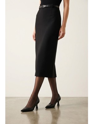 Solly T1001 Mg Siyah Stiletto Topuklu Kadın Ayakkabı