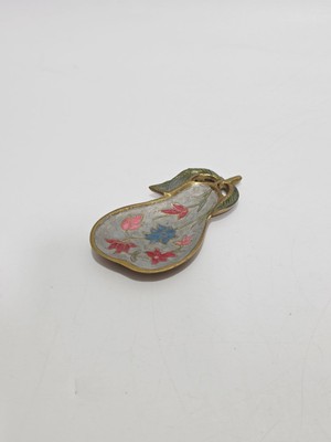 Hasyılmaz Antika Fransız Minyatür Armut Formda Tabak 9,5x5,8cm 160