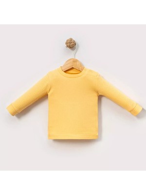Angeltouch Basic Kız Erkek Bebek Sweatshirt Raporlu Renk Seçenekli Üst