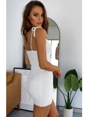 Colezium Omuzdan Bağlı Mini Elbise