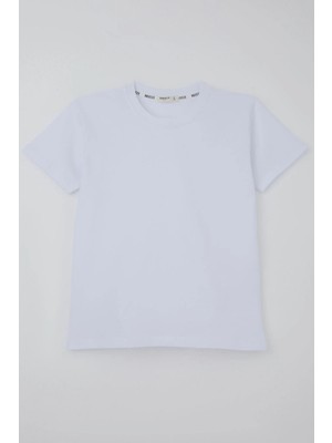 Breeze Erkek Çocuk Tişört Basic 9-14 Yaş, Beyaz