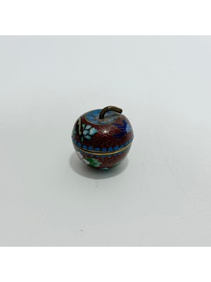 Hasyılmaz Antika Cloisonne Minyatür Kutu 3,5x3,1cm 155
